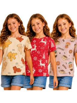 TotzTouch - All Over Printed Stylish T-Shirt (Pack of 3)
