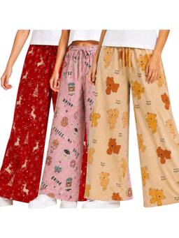 TotzTouch - All Over Printed Pyjama For Girl (Pack of 3)