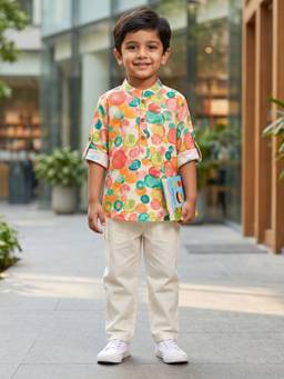 Desi Soota - Multicolor Cotton Circle Kurta