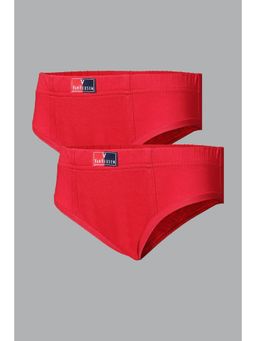 Van Heusen Innerwear - Van Heusen Boys Pack of 2 Anti Bacterial & Colour Fresh Briefs - Turkey Red