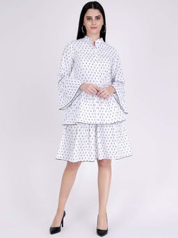 First Resort by Ramola Bachchan - White Frill Dress