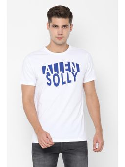Allen Solly - Men White Print Crew Neck Printed T-Shirt