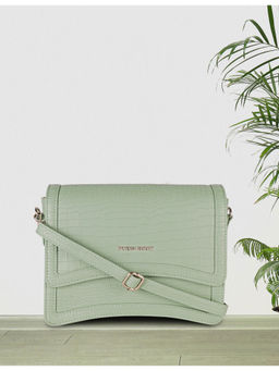 FLYING BERRY - Green Structured Sling Bag