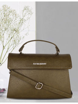 FLYING BERRY - Olive Structured Sling Bag