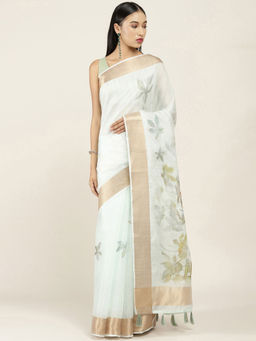Soch - Embellished Art Silk Saree with Unstitched Blouse