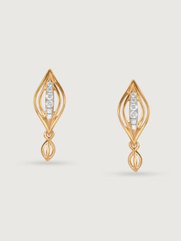 Mia by Tanishq - Breezy Elegance 14 Kt Gold & Diamond Drop Earring