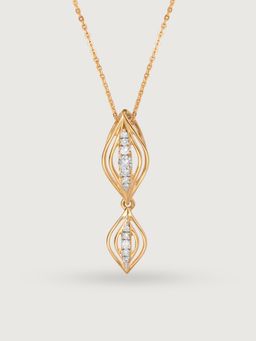 Mia by Tanishq - Breezy Elegance 14 Kt Gold & Diamond Pendant