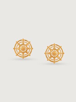 Mia by Tanishq - Chic Warli 22 Kt Gold Stud Earrings