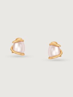 Mia by Tanishq - Graceful Allure 14 Kt Gold & Pearl Stud Earrings