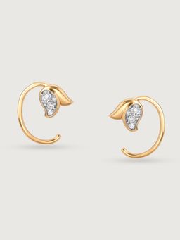 Mia by Tanishq - Chic Tulip 14 Kt Gold & Diamond Stud Earring