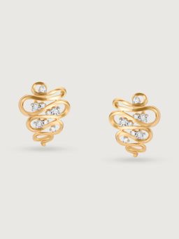 Mia by Tanishq - Gleaming Brook 14 Kt Gold & Diamond Stud Earring
