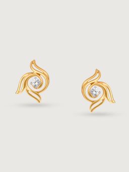Mia by Tanishq - Petal Radiance 14 Kt Gold & Diamond Stud Earring