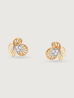 Mia by Tanishq - Enchanted Bloom 14 Kt Gold & Diamond Stud Earring