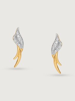 Mia by Tanishq - Eternal Flame 14 Kt Gold & Diamond Stud Earrings