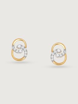 Mia by Tanishq - Willow Whispers 14 Kt Gold & Diamond Stud Earrings