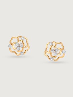 Mia by Tanishq - Blooming Radiance 14 Kt Gold & Diamond Stud Earring