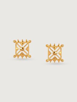 Mia by Tanishq - Warli Wonder 22 Kt Gold Stud Earrings