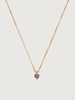 Mia by Tanishq - Heart of Amethyst 14 Kt Gold Chain and Pendant