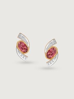 Mia by Tanishq - Tourmaline Cosmos 14 Kt Gold & Diamond Stud Earring