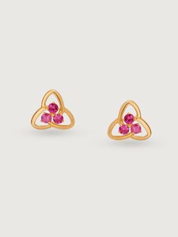 Mia by Tanishq - Twilight Knot 14 Kt Gold & Sapphire Stud Earring