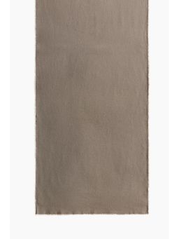 H&M - Beige Linen-Blend Fringed Table Runner
