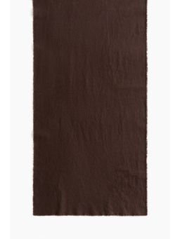 H&M - Brown Linen-Blend Fringed Table Runner
