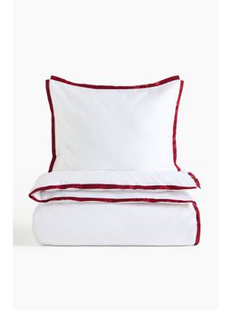 H&M - White Sateen Single Duvet Cover Set