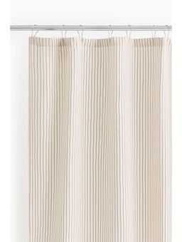 H&M - White Linen-Blend Shower Curtain