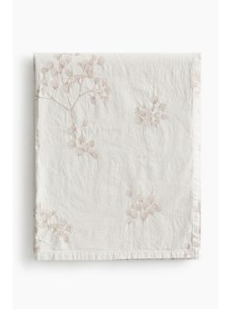 H&M - Beige Jacquard-Weave Sateen Tablecloth