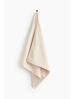 H&M - White Textured Bath Towel