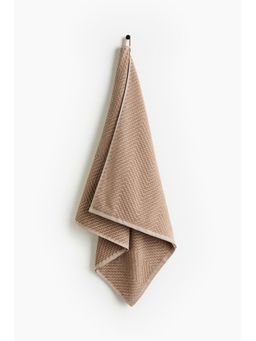 H&M - Beige Textured Bath Towel