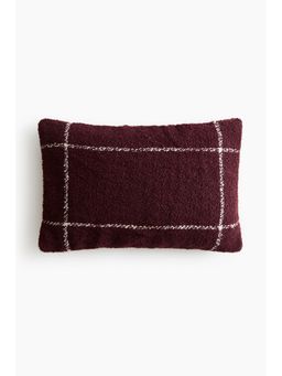 H&M - Red Wool-Blend Boucl Cushion Cover