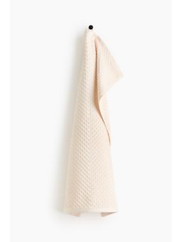 H&M - White Textured Hand Towel