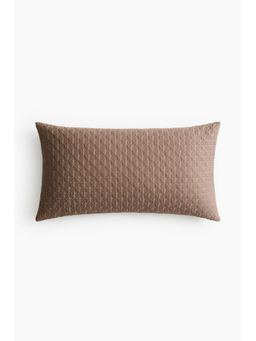 H&M - Brown Quilted Cushion Cover