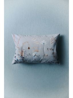 H&M - Blue Printed Canvas Cushion Cover