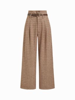 Cider - Belted High Rise Houndstooth Trouser