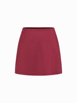 Cider - Mid Rise Split Solid Skirt