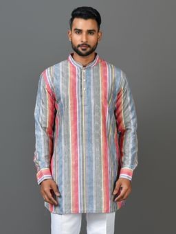 Simaaya - Multi-Colour Premium Quality Cotton Silk Made Short Kurta for Men