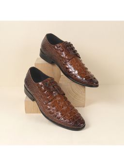 Mochi - Men Brown Formal Derbies