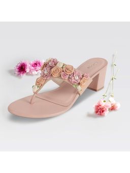 Mochi - Women Pink Block Heels