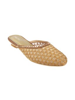 Metro - Women Gold Mules Heels