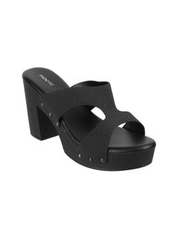 Mochi - Women Black Block Heels