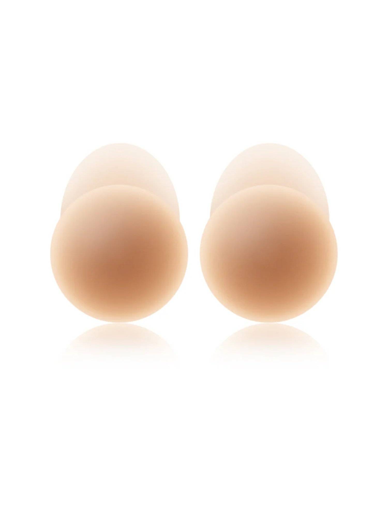 No-Show Extra Lift Adhesive Nipple Covers Soft Tan Reusable 50+ Times Waterproof