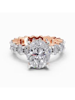 Sparkles - Lab Grown Diamond 4.84CT Oval Shape Eternity Ring 14K Rose Gold