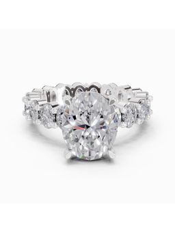 Sparkles - Lab Grown Diamond 4.84CT Oval Shape Eternity Ring 14K White Gold