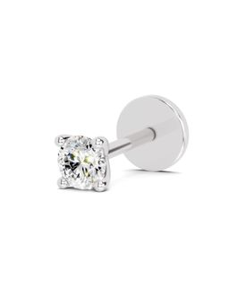 Sparkles - Lab Grown Diamond 0.1Ct Igi Certified Lumi Solitaire Nose Pin 14K White Gold