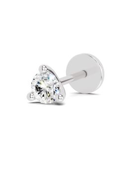 Sparkles - Lab Grown Diamond 0.08CT IGI Certified Snowflake Wire Nose Pin 14K White Gold