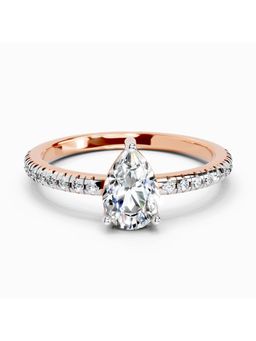 Sparkles - Lab Grown Diamond 0.95CT Celestia Teardrop Ring Engagement Ring 14K Rose Gold