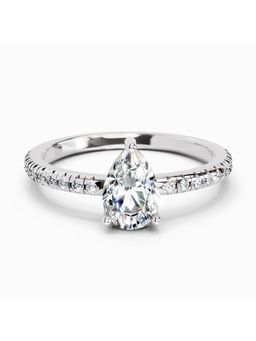 Sparkles - Lab Grown Diamond 0.95CT Celestia Teardrop Ring Engagement Ring 14K White Gold