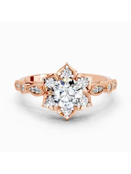 Sparkles - Lab Grown Diamond 0.72CT Snowflower Engagement Ring 14K Rose Gold